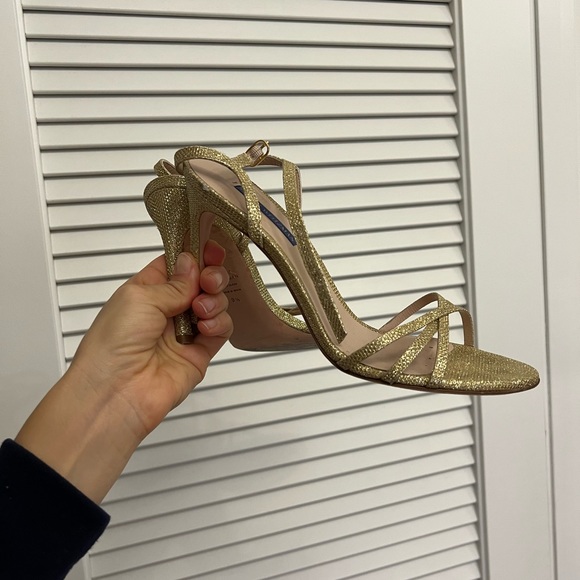 Stuart weiztman Starla heel 105mm gold - Picture 3 of 6